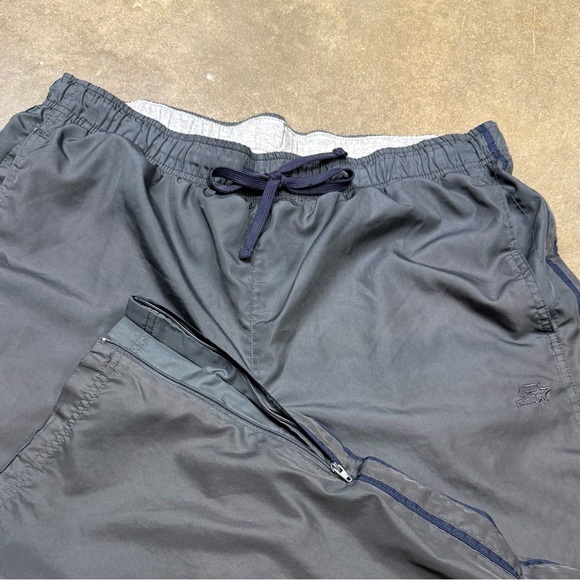 Vintage Starter Lined Warm Up Baggy Windbreaker Zip Leg Retro Track Pants - Picture 3 of 9